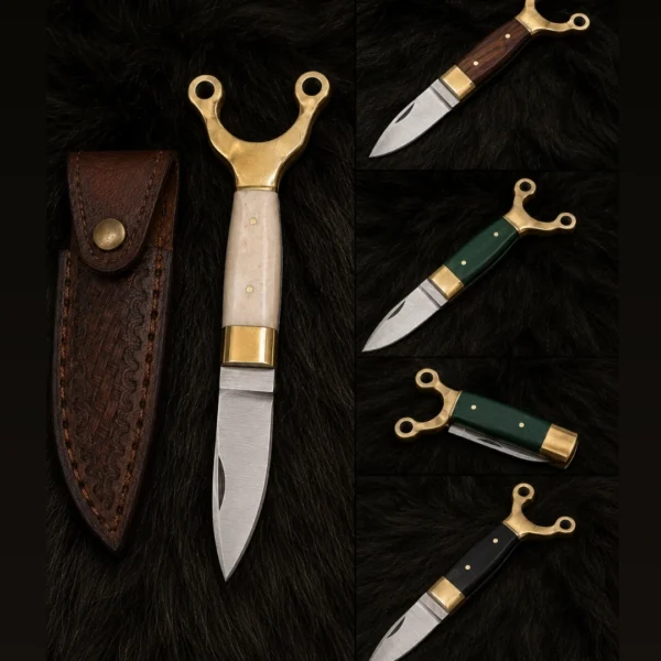 Y shaped folding knife